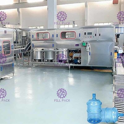 دو پر کننده سر 19 لیتر 300 لیتر BPH گالن آب تامین کننده