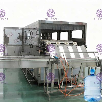 دستگاه پرکن بشکه ای بطری آب خالص 5 گالن 600BPH / خط تولید آب 900BPH
