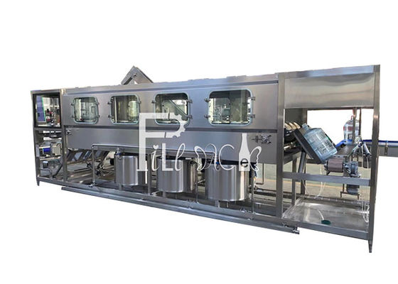 200BPH 5 گالن 18.9 لیتری دستگاه پرکن آب سیستم خط نیمه خودکار
